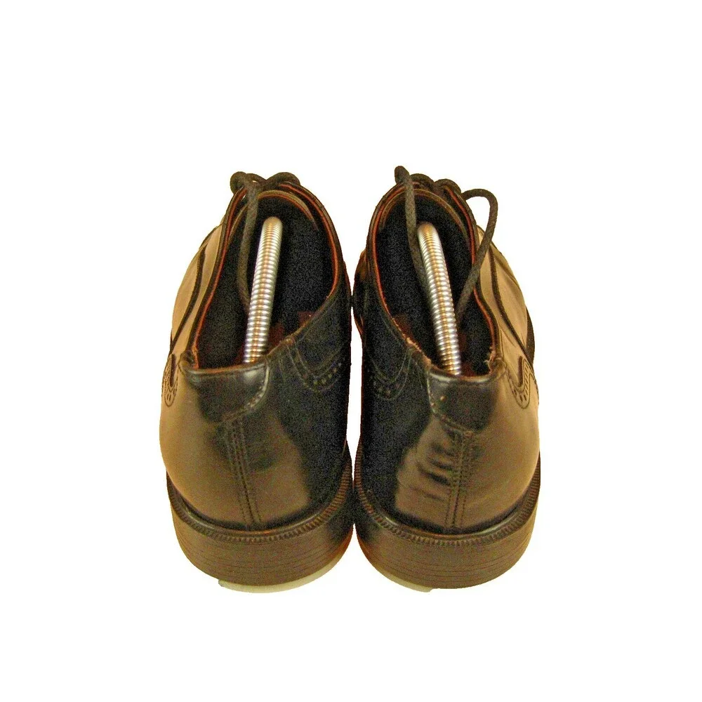 Mens Nunn Bush Black Leather Oxfords Cap Toe Lace Up Shoes sz 10.5W